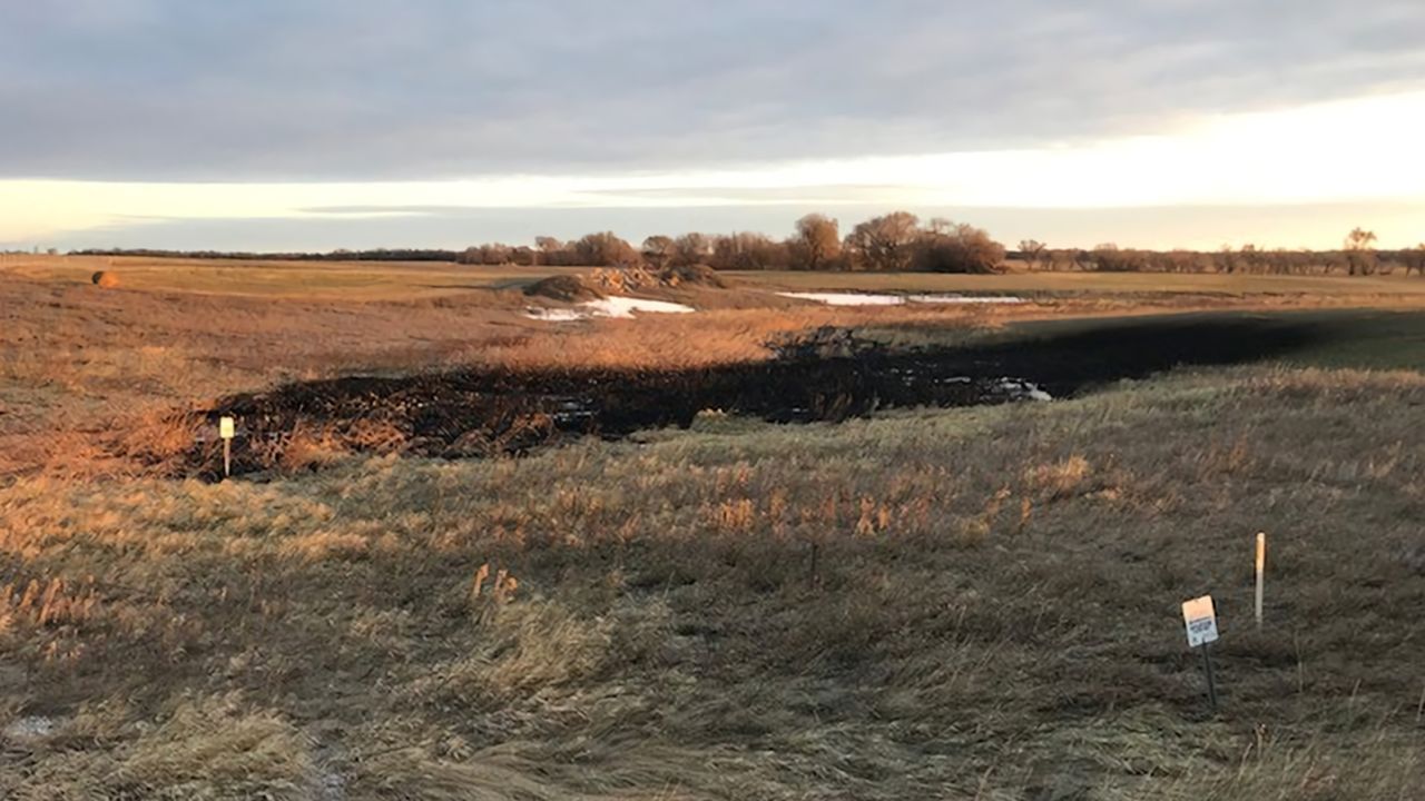 About 9,120 barrels of oil were leaked into surrounding wetlands on October 28, 2019.
