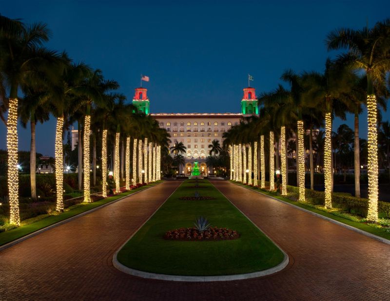 <strong>The Breakers: </strong>Twinkling palms welcome guests to this 126-year-old resort in Palm Beach, Florida.