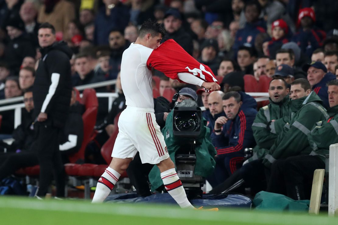 Arsenal's Granit Xhaka was furious after being booed by the club's fans last weekend. 