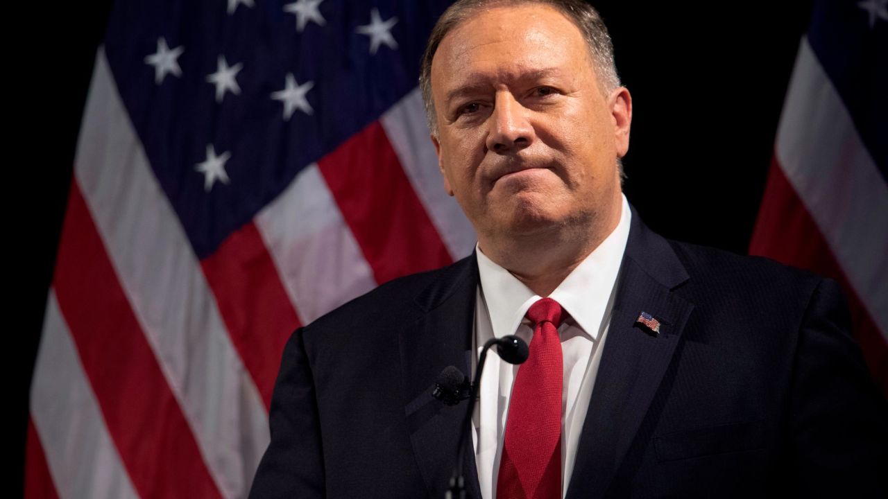 Secretary of State Mike Pompeo speaks during the Herman Kahn Award Gala, Wednesday, October 30 in New York.