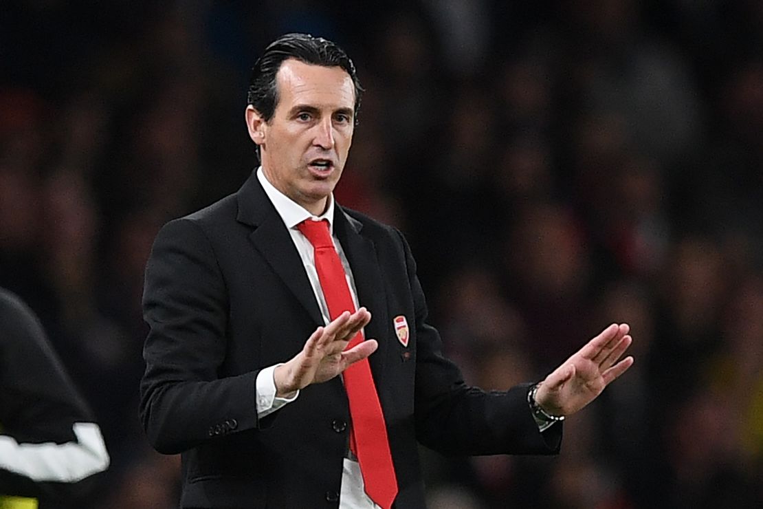 Manager Unai Emery is under pressure at Arsenal after the club's recent performances. 