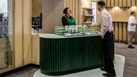 Inside Starbucks' first-ever Pick-Up store in New York.