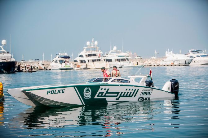 The police fleet is not limited to cars.  <br /><br />This new powerboat is fast enough to compete in the city's catamaran racing competitions. 