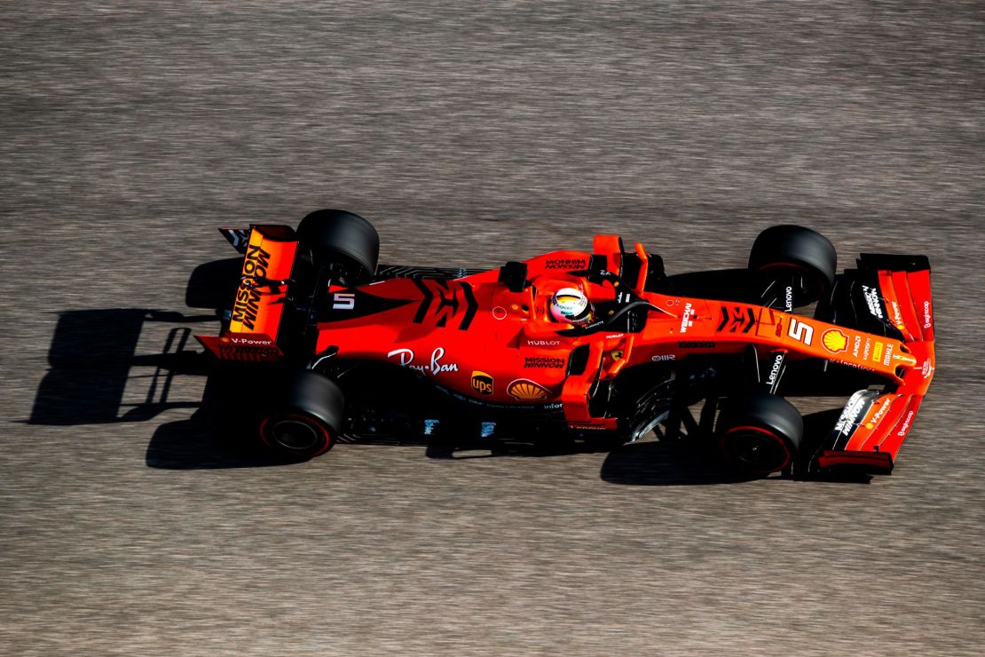 Vettel during practice for the F1 Grand Prix of USA.