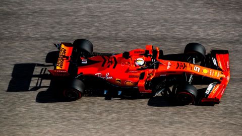Vettel during practice for the F1 Grand Prix of USA.