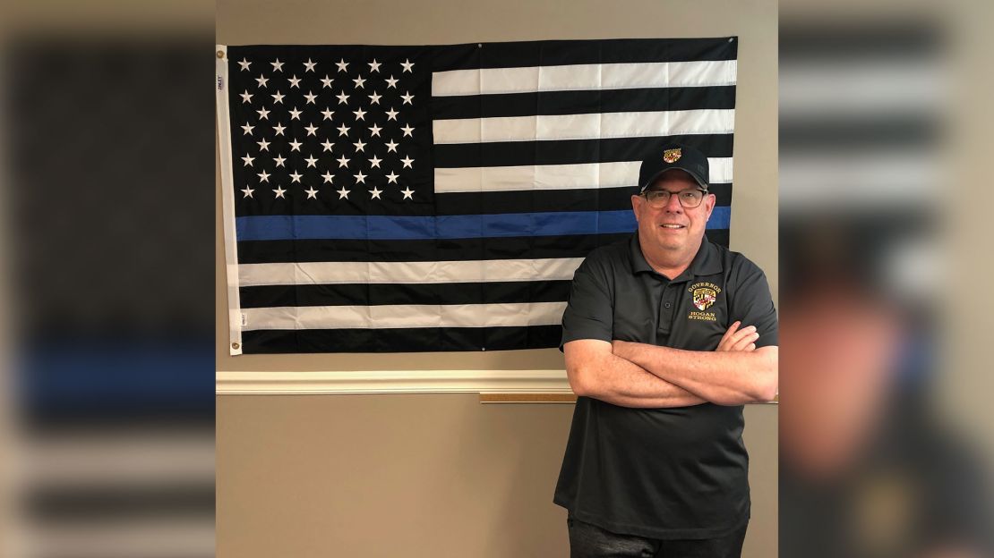 Police officer gifts Thin Blue Line American Flag police academy