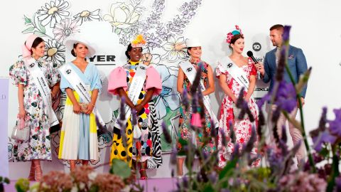 National Finalists of Myer Fashions at Flemington.