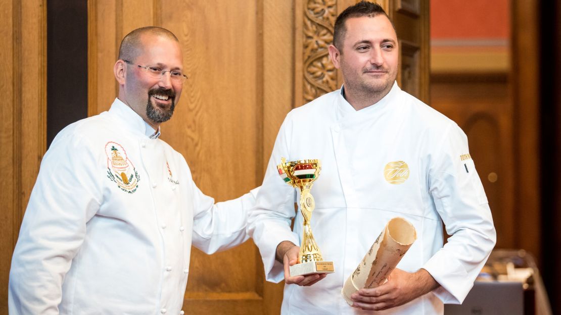 Norbert Tóth, one of the owners of Tóth Confectionery, created "Hungary's Birthday Cake" for 2019.