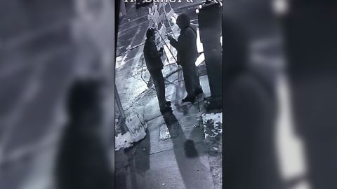 The acid attack was captured on surveillance video.