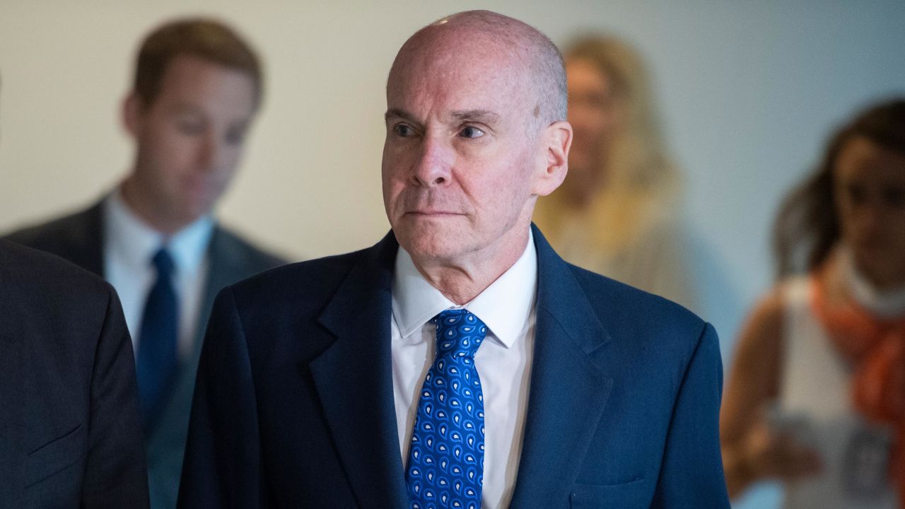 Michael McKinley, a former State Department adviser, arrives to the deposition related to the House's impeachment inquiry in the Capitol Visitor Center on Wednesday, Oct. 16, 2019.