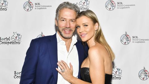 Joanna Krupa and husband Douglas Nunes attend an animal-rights event in West Hollywood, California, on January 19, 2019. 