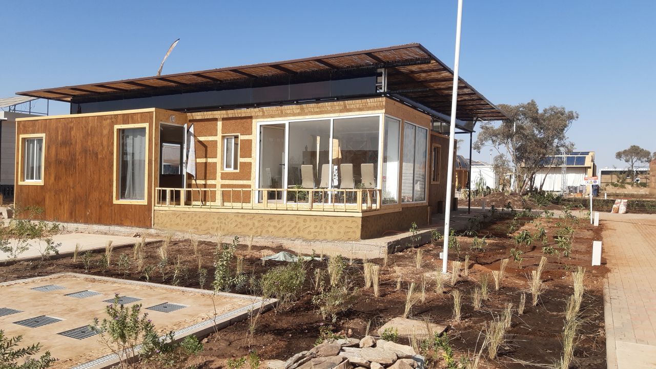 The Jua Jamii house's exterior finishing.