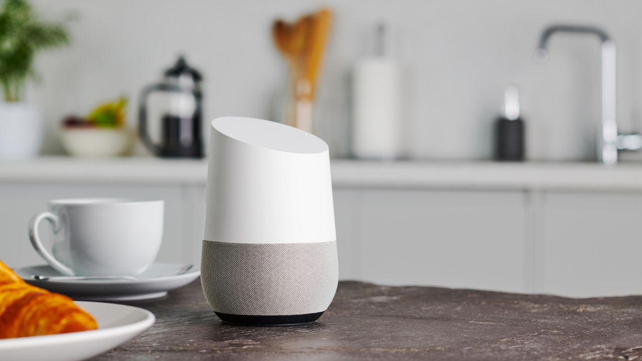 A Google Home smart speaker photographed on a kitchen counter, taken on January 9, 2019. (Photo by Olly Curtis/Future via Getty Images)