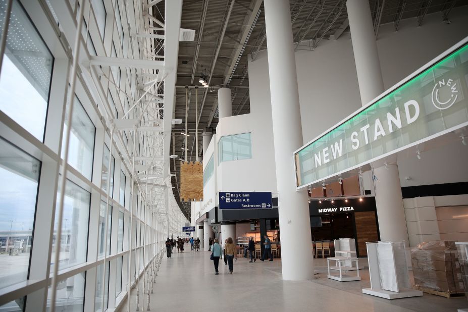 <strong>Getting up to speed.</strong> Other amenities at the new terminal include free Wi-Fi, water bottle refilling stations, chargers at half of the gate seats and a post-security pet relief area.