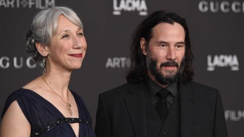 Alexandra Grant and Keanu Reeves attend the LACMA 2019 Art + Film Gala on Saturday.