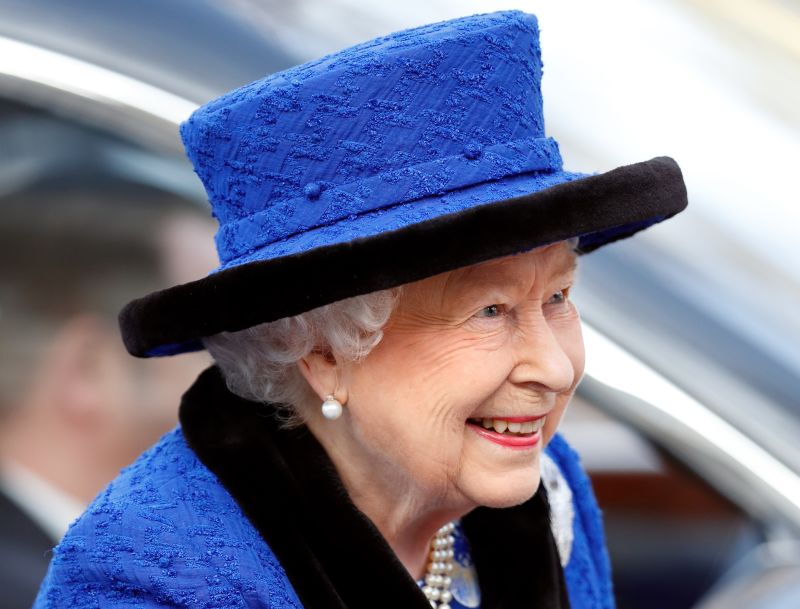 Queen Elizabeth II at The Guards' Chapel in London, England, on February 22, 2019.