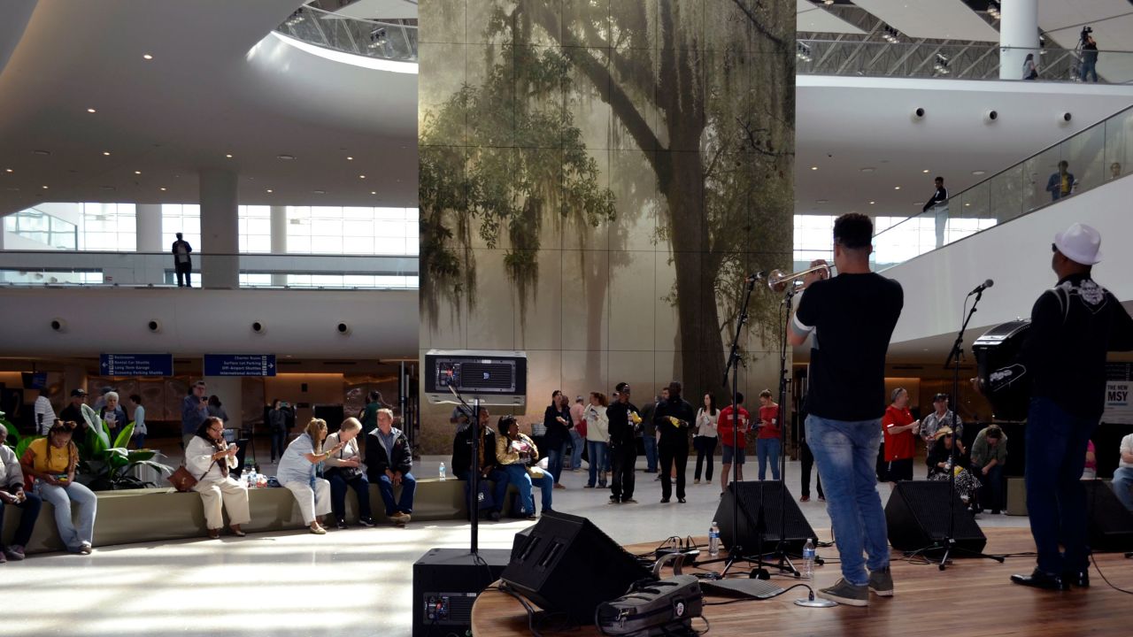 Jazz music will be played through the terminal.