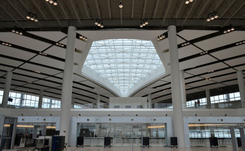 <strong>A new airport terminal</strong>. A brand-new passenger terminal at Louis Armstrong New Orleans International Airport is now open to the public.