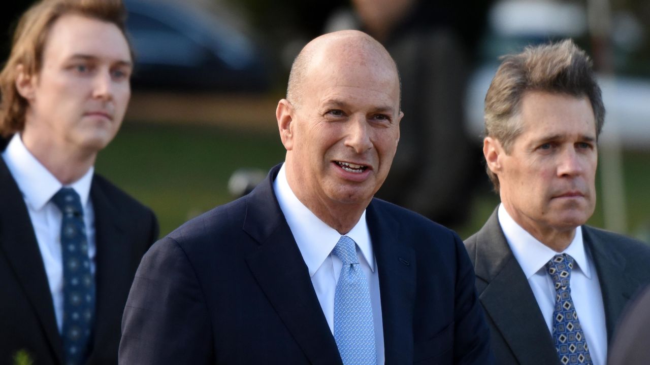 US Ambassador Gordon Sondland (center) arrives at the US Capitol October 17, 2019, in Washington, DC.