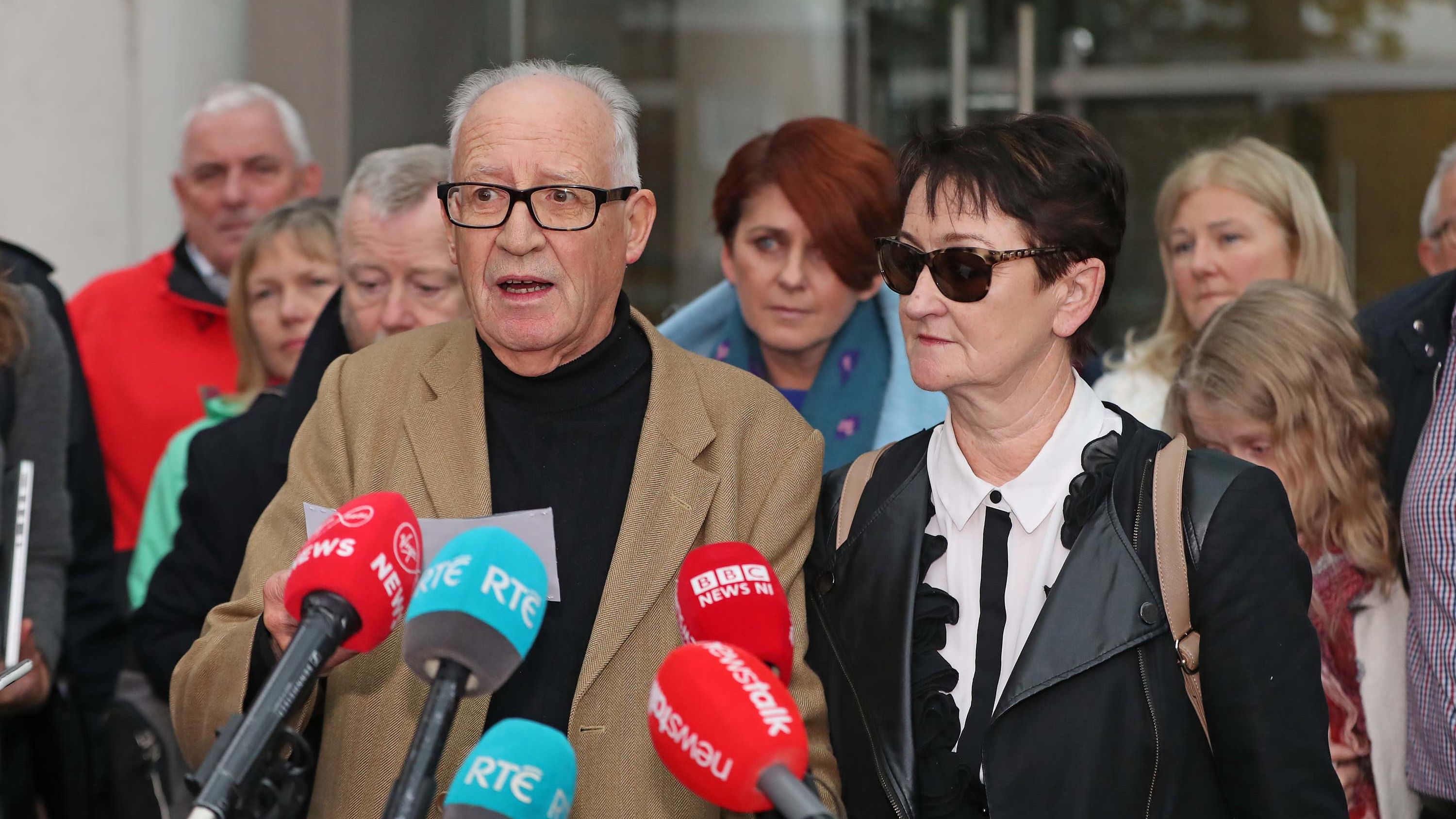 Patrick and Geraldine Kriegel, Ana's parents, spoke to the media outside Dublin's Central Criminal Court on Tuesday.