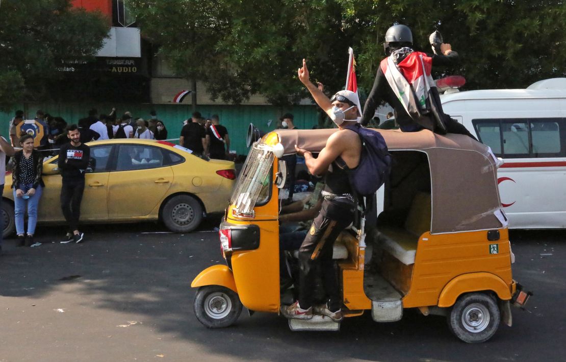 Tuk tuks have emerged as a symbol of the Iraqi protests. 