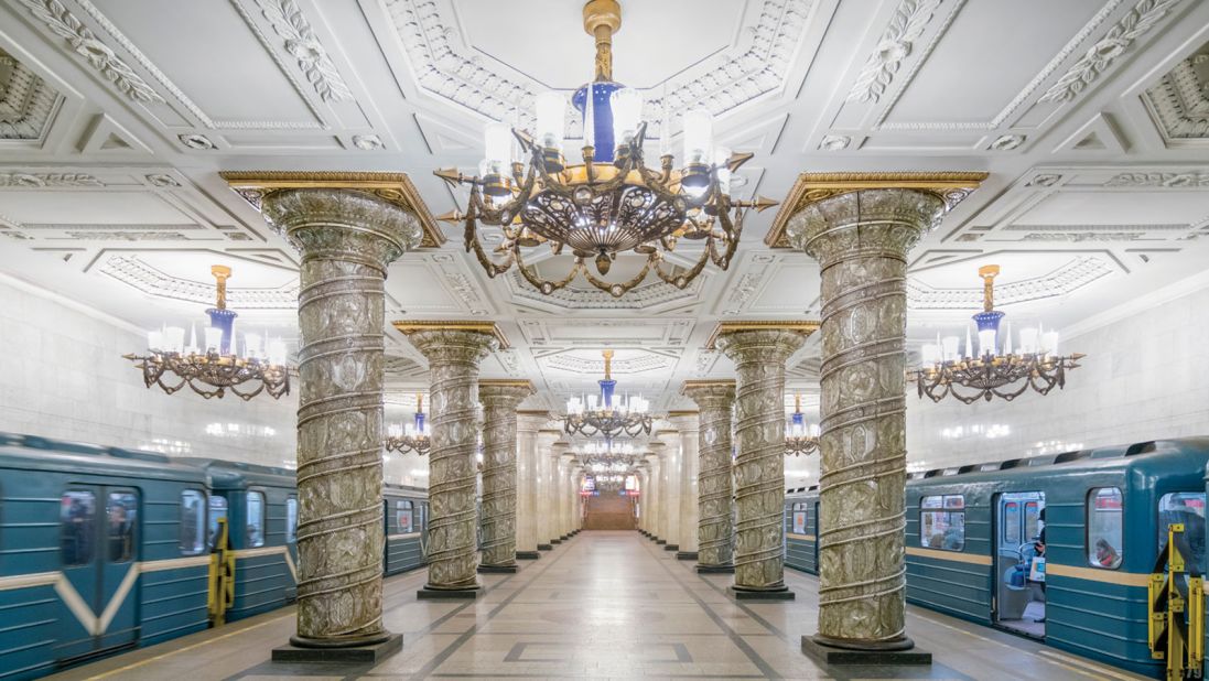 <strong>Spectacular stations: </strong>Photographer Christopher Herwig documents the lavish stations on the metro network of the former USSR in his new book "Soviet Metro Stations," which includes the stunning Avtovo station in St. Petersburg designed by architect Yevgenii Levinso.