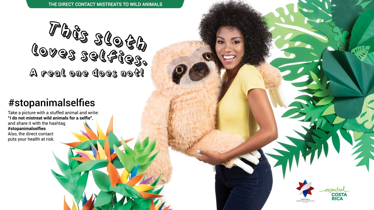 animal selfie campaign costa rica