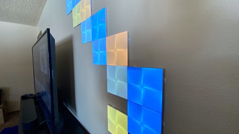 My new Canvas installation with Art3D wall panels : r/Nanoleaf