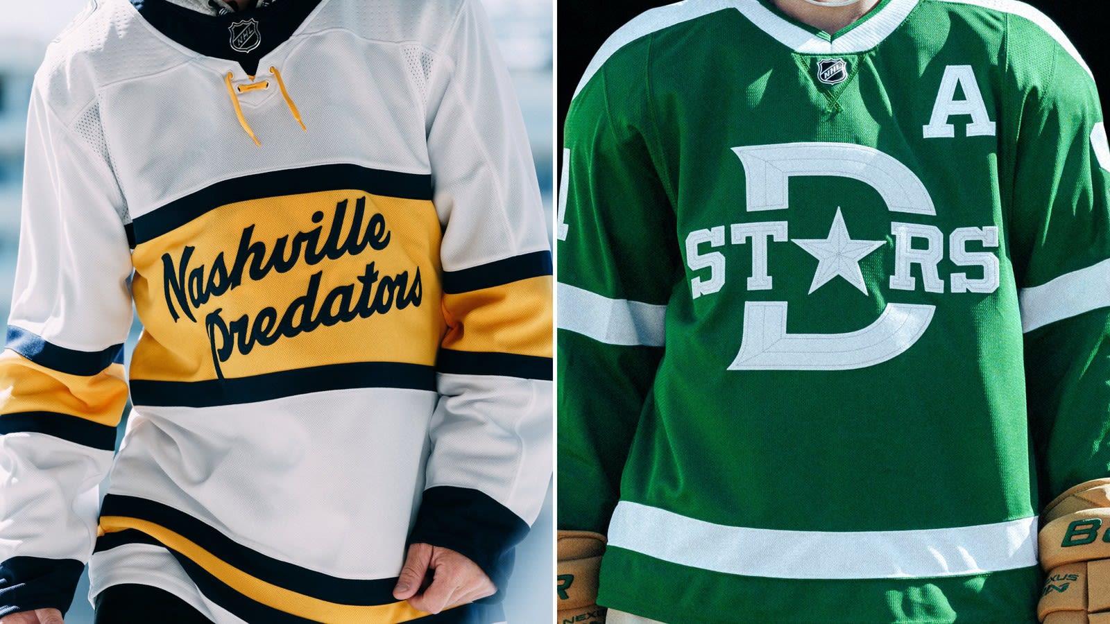 The (unofficial) NHL Uniform Database - The Predators' Winter Classic  uniform, designed after the uniforms worn by the Nashville Dixie Flyers,  who played in the Eastern Hockey League from 1962 to 1971.