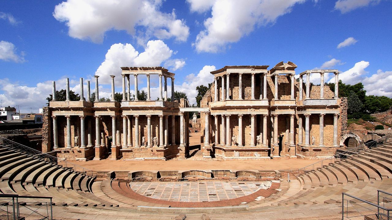 The Roman Theater, part of Merida's Archeological Ensemble, is a UNESCO World Heritage Site.