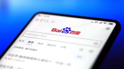 A mobile phone user uses the mobile app of Baidu search engine in Ji'nan city, east China's Shandong province, 23 January 2019.