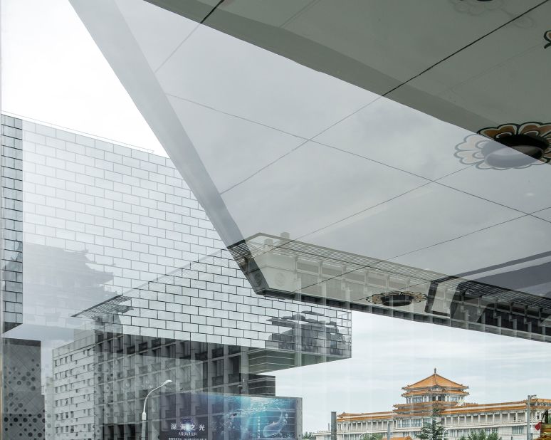 Complex reflections captured in French photographer Aurelien Chen's photograph of Beijing's Guardian Art Center.