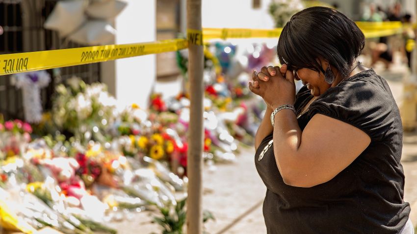 CHARLESTON, SC - JUNE 19:  A woman weeps outside the historic Emanuel African Methodist Episcopal Church,  June 19, 2015 in Charleston, South Carolina. Authorities arrested Dylann Storm Roof, 21, of Lexington, South Carolina, after he allegedly attended a prayer meeting at the church for an hour before opening fire and killing three men and six women. Among the dead is the Rev. Clementa Pinckney, a state senator and a pastor at the church, the oldest black congregation in America south of Baltimore, according to the National Park Service.  (Photo by Chip Somodevilla/Getty Images)