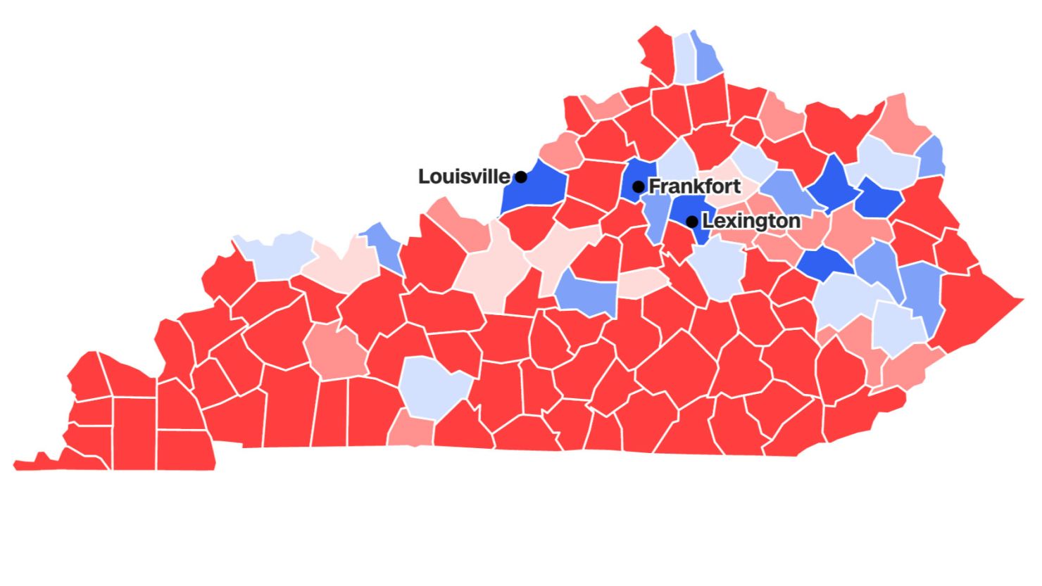 Kentucky Governor Map