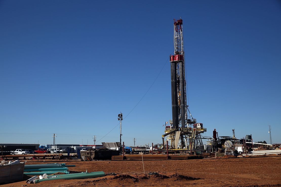A fracking site in the oil town of Midland, Texas.