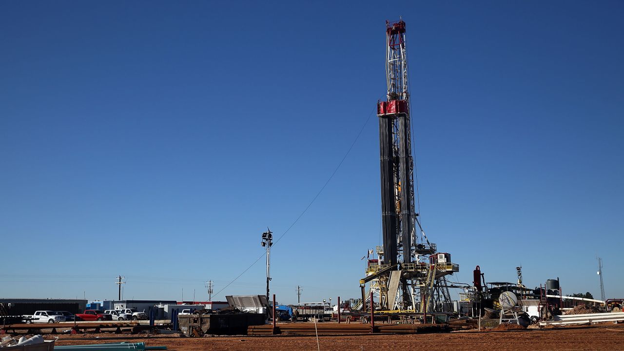 A fracking site in the oil town of Midland, Texas.