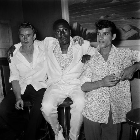 Men pose for DaSilva at a nightclub in 1952.