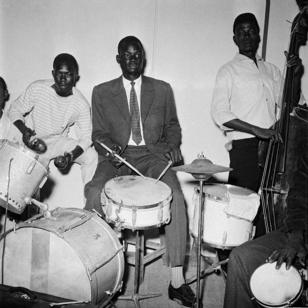 A band in action at a 1952 show.