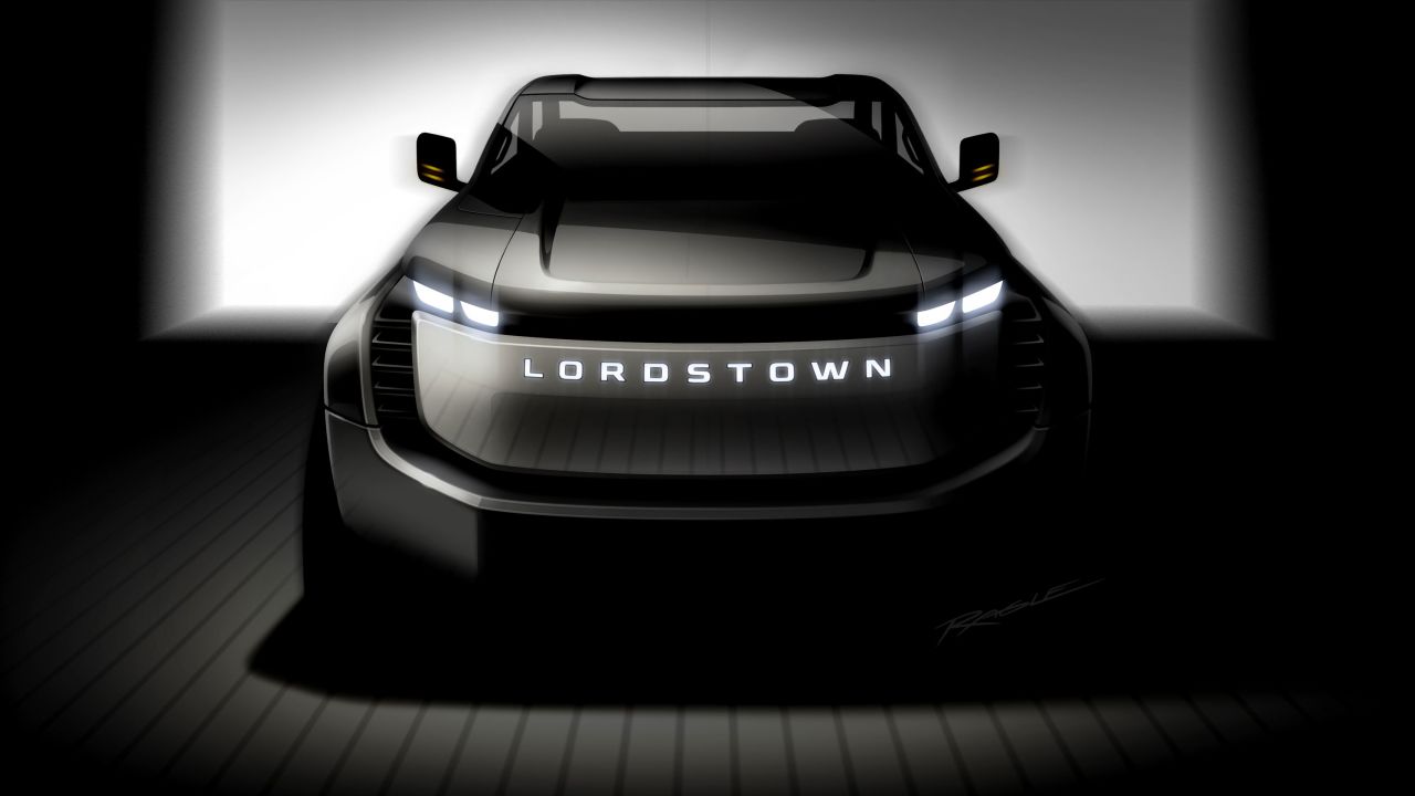 An artist rendering of a planned electric pickup track manufactured by Lordstown Motors.
