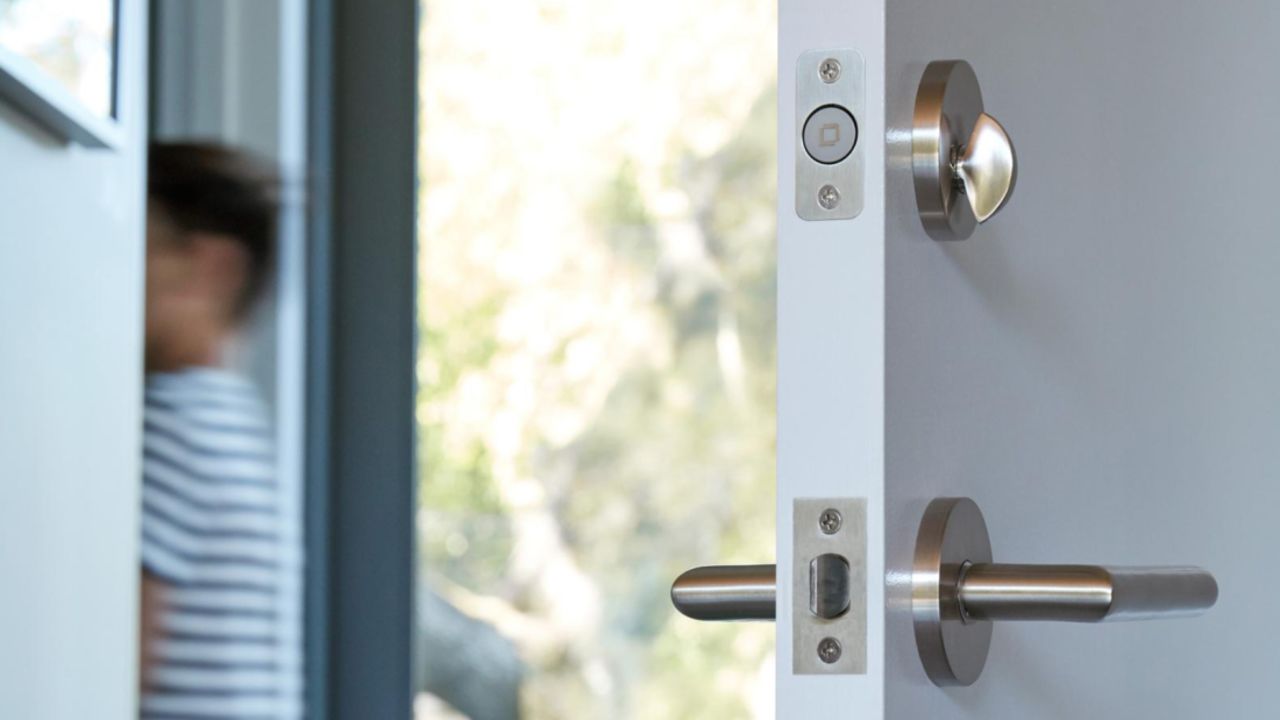 Unlike most other smart locks, the Level Lock completely fits inside of the door.
