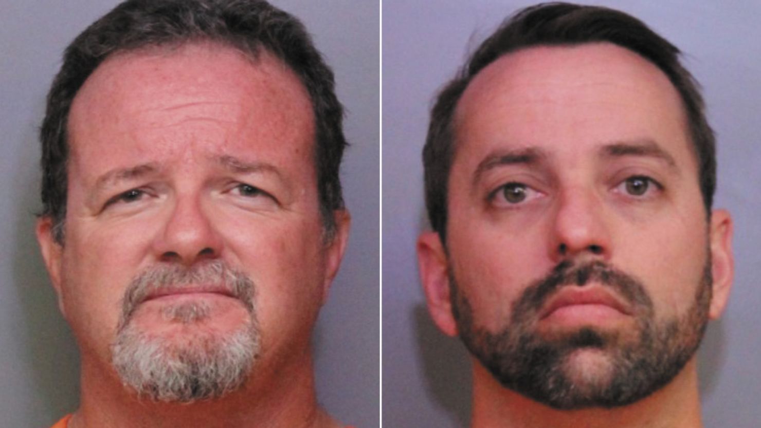 Two Disney employees, Donald Durr Jr. (left) and Brett Kinney (right) are among 17 people arrested in a child porn sting in Polk County, Florida, according to a press release from the Polk County Sheriff's Office.
