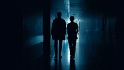Medical Staff Silhouettes Walk in Dark Part of the Hospital Corridor.; Shutterstock ID 1189798162; Job: CNN Photos