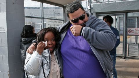 Tondalao Hall and her brother, Jeff Hall, couldn't hold the tears when she was released from a prison in McLoud, Oklahoma, on Friday. 
