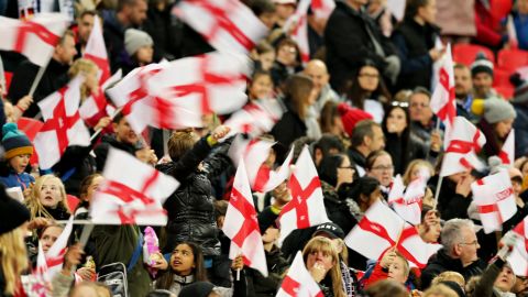 The match between England and Germany women at Wembley was watched by a record crowd of 77,768.