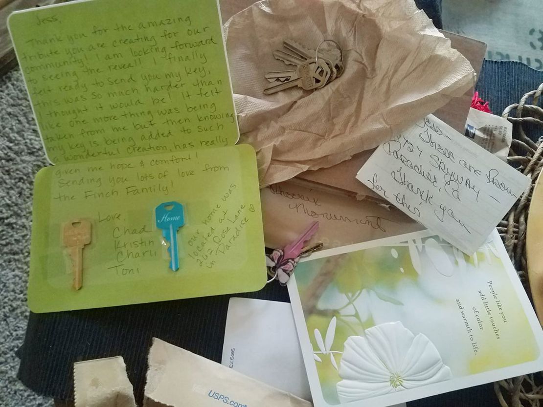 A few of the letters Mercer received from people mailing in their keys. 