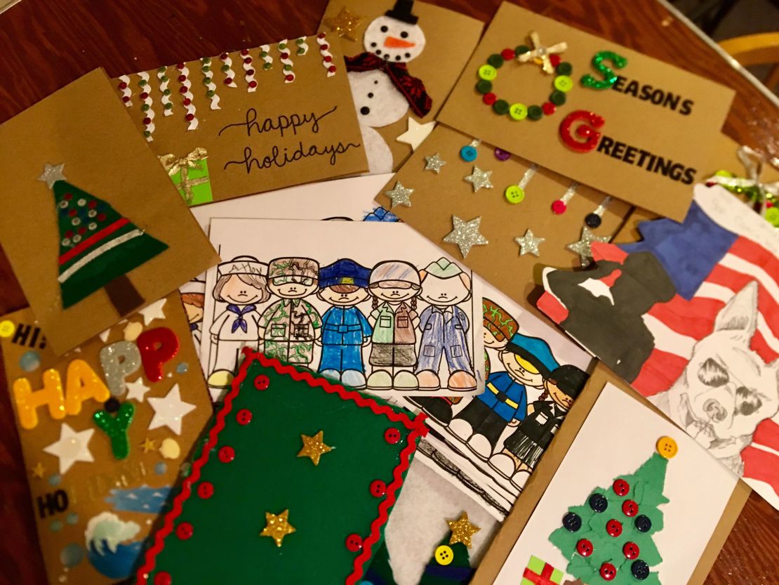 People who write messages are encouraged to decorate their cards, resulting in a fun array of designs. 