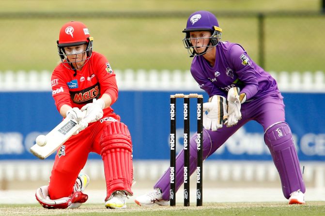 Tammy Beaumont of the Renegades bats during the Women's Big Bash League match between the Melbourne Renegades and the Hobart Hurricanes on November 10 in Melbourne, Australia.