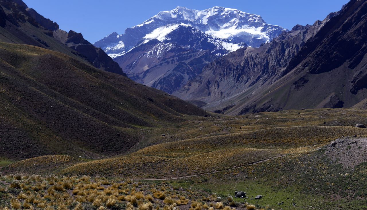 Mount Aconcagua in Argentina was an active volcano on the edge of a dinosaur-era sea in an earlier life. 