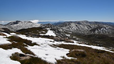A view from the top of Kosciuszko National Park in New South Wales, Australia