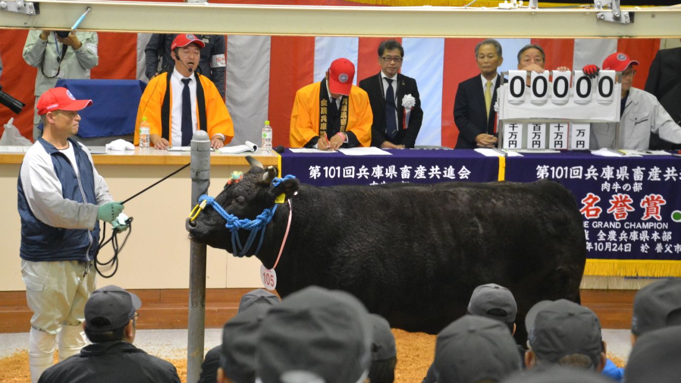 <strong>Kobe beef auction: </strong>At a recent Kobe beef auction, Wagyumafia purchased the second most expensive cow of the day for a cool $65,000. In total, the restaurant brand buys around 100 full Kobe cattle each year. 